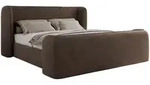 MKS Polsterbett, Braun, Textil, 2-Sitzer, H3, 7-Zonen, Rechteckig, 180x200 cm,