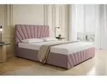 Homesy Polsterbett, Rosa, Holz, Mode, 160x200 cm, Oeko-Tex&reg; Standard 100,