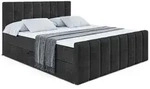 Altdecor Boxbett, Schwarz, Holzwerkstoff, H3, H&ouml;he ca. 20 cm, 160x200 cm,