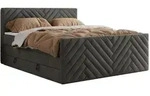 MKS Boxspringbett, Dunkelgrau, Textil, H4, 7-Zonen, Rechteckig, 160x200 cm,