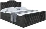 Altdecor Boxbett, Schwarz, Holzwerkstoff, H4, H&ouml;he ca. 20 cm, 120x200 cm,