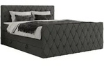 MKS Boxspringbett, Dunkelgrau, Textil, 2-Sitzer, H3, Rechteckig, 120x200 cm,