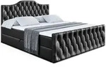Altdecor Boxbett, Schwarz Hochglanz, Holzwerkstoff, H4, H&ouml;he ca. 20 cm,...