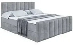 Altdecor Boxbett, Grau, Holzwerkstoff, H3, H&ouml;he ca. 20 cm, 160x200 cm, Schlafzimmer,