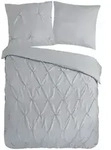 Bettw&auml;sche Elegance, Hellgrau, Textil, Uni, 135x200 cm, b&uuml;gelleicht,