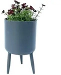 DanDiBo Blumentopf, Grau, Metall, 10x17x10 cm, Wohnzimmer, Wohnzimmertische,