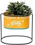 DanDiBo Blumenhocker, Orange, Metall, 34x30x25 cm, Wohnzimmer, Wohnzimmertische,