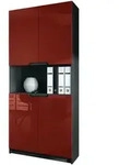 Vladon B&uuml;roschrank, Bordeaux, Holzwerkstoff, 82x184x37 cm, Arbeitszimmer,