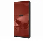 Vladon B&uuml;roschrank, Bordeaux, Holzwerkstoff, 82x184x37 cm, Arbeitszimmer,