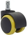 MCW Hartbodenrollen, Schwarz, Gelb, Metall, 1x1x1 cm, Arbeitszimmer,...