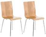 CLP Besucherstuhl, Eiche, Metall, 43x87x47 cm, Arbeitszimmer, Besucherst&uuml;hle