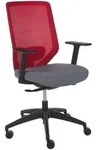 Beliani B&uuml;rostuhl, Rot, Grau, Schwarz, Textil, 53x97x53 cm, Arbeitszimmer,