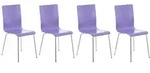 CLP Besucherstuhl, Lila, Metall, 43x87x47 cm, Arbeitszimmer, Besucherst&uuml;hle