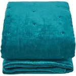 Homescapes Samt-Kuscheldecke, Petrol, Textil, Uni, Rechteckig, 125x150 cm,