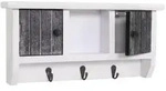 MCW Schl&uuml;sselbrett, Wei&szlig;, Grau, Holz, 40x19x8 cm, Garderobe, Schl&uuml;sselboards...