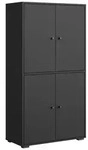 Mirjan24 Schuhschrank, Graphit, Kunststoff, Rechteckig,Rechteckig, 70x131x33 cm,