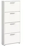 Carryhome Schuhkipper, Wei&szlig;, Kunststoff, 59x136x17 cm, Typenauswahl, stehend,