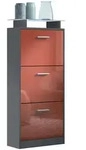Vladon Schuhschrank, Bordeaux, Holzwerkstoff, 46x128x23 cm, Garderobe,