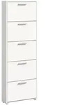 Carryhome Schuhkipper, Wei&szlig;, Kunststoff, 59x169x17 cm, Typenauswahl, stehend,