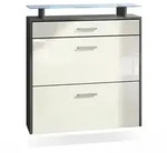 Vladon Schuhschrank, Creme, Holzwerkstoff, 89x96x23 cm, Garderobe,...