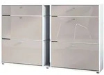 Vladon Schuhschrank, Sand, Holzwerkstoff, 155.5x95x28 cm, Garderobe,