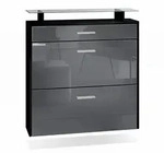 Vladon Schuhschrank, Grau, Holzwerkstoff, 89x96x23 cm, Garderobe,...
