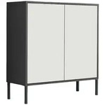 Mid.you Kommode Mailand Typ 4 + MF, Anthrazit, Wei&szlig;, Metall, 3 F&auml;cher,...