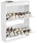 SoBuy Schuhschrank, Wei&szlig;, Holzwerkstoff, 75x96x24 cm, Garderobe,...