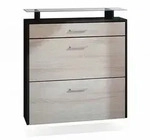 Vladon Schuhschrank, Eiche San Remo, Holzwerkstoff, 89x96x23 cm, Garderobe,