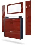 Vladon Garderobe, Bordeaux, Holzwerkstoff, 180x180x23 cm, Garderobe,...