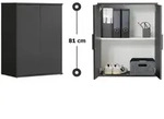 Mokebo Mehrzweckschrank, Schwarz, Holzwerkstoff, 1 F&auml;cher, 60x81x34 cm,...