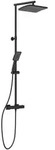 Sch&uuml;tte &Uuml;berkopfbrauseset Trento, Schwarz, Metall, 2-teilig, 150x32x34.5 cm,
