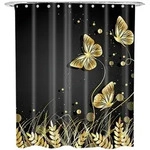 Sanilo Duschvorhang, Schwarz, Textil, Rechteckig, 180x200 cm, Badtextilien,