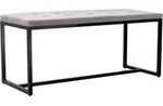CLP Sitzbank, Grau, Metall, 100x48x40 cm, Esszimmer, B&auml;nke, Sitzb&auml;nke