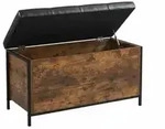 Relaxdays Truhenbank, Mehrfarbig, Kunststoff, 2-Sitzer, 80x50x40 cm, Esszimmer,
