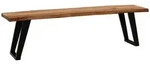 Mid.you Sitzbank, Akazie, Metall, Akazie, massiv, 2-Sitzer, 120x45.5x40 cm,