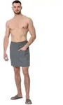 Zollner Bademantel,, Anthrazit, Textil, Gr. Einheitsgr&ouml;&szlig;e cm, male, Oeko-Tex&reg;