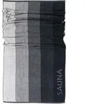Lashuma Saunahandtuch, Grau, Schwarz, Textil, Gestreift, Rechteckig, 85x200 cm,