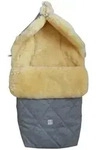 Kaiserbaby Lammfell-Fusssack, Grau, Fell, 45x85 cm, Baby on Tour, Kinderwagen,