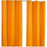 Homescapes &Ouml;senvorhang, Orange, Textil, Uni, 137x228 cm, Oeko-Tex&reg;,...