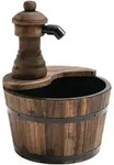 Outsunny Gartenbrunnen,, Natur, Holz, Metall, 27x37x27 cm, Gartenzubeh&ouml;r, Gartendeko