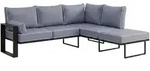 Beautysofa Loungeeckteil, Blaugrau, Metall, L-Form, 207x90x199 cm, Loungem&ouml;bel,