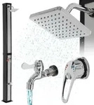 Ml-Design Solardusche, Silber, Kunststoff, 17x217x20 cm, Freizeit, Pools und