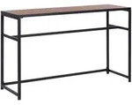 Beliani Gartentisch, Schwarz, Hellbraun, Metall, rechteckig, 150x90x50 cm,