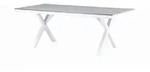 Gardenson Gartentisch, Wei&szlig;, Hellgrau, Metall, Kunststoff, rechteckig, eckig,