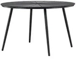 Gardenson Gartentisch, Schwarz, Metall, Kunststoff, rund, rund, 74 cm, rostfrei,