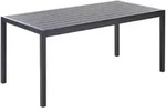 Beliani Gartentisch, Schwarz, Kunststoff, Quadratisch, 90x76x180 cm,...