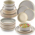 S&auml;nger Tafelservice, Grau, Stein, 24-teilig, Rund, 27x6.6x27 cm, Essen &...