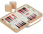 Relaxdays Brettspiel, Hellbraun, Kunststoff, Holzwerkstoff, 24x18 cm, Spielzeug,