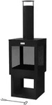 Ml-Design Gartenkamin, Schwarz, Metall, 40x129.5x40 cm, Freizeit, Campingzubeh&ouml;r,